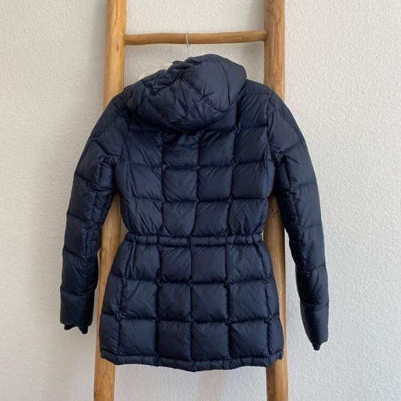 Abercrombie & Fitch Women’s Navy Blue Down Puffer Jacket Size Small Fall - Picture 7 of 11